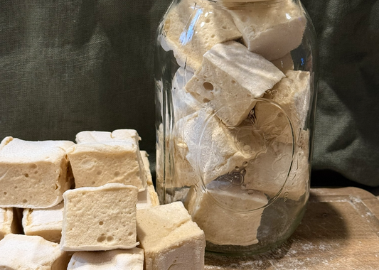 Homemade Marshmallows Made with Marshmallow Root & Honey