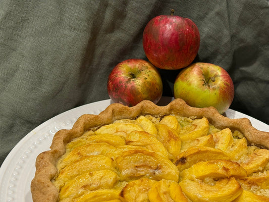 Apple Rhubarb Custard Pie