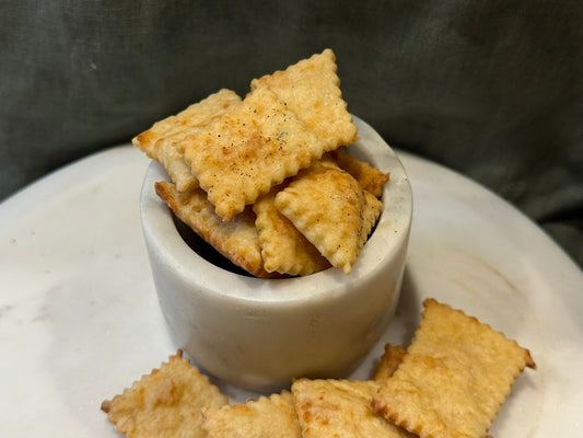 Homemade Sourdough Cheddar & Herb Crackers Recipe