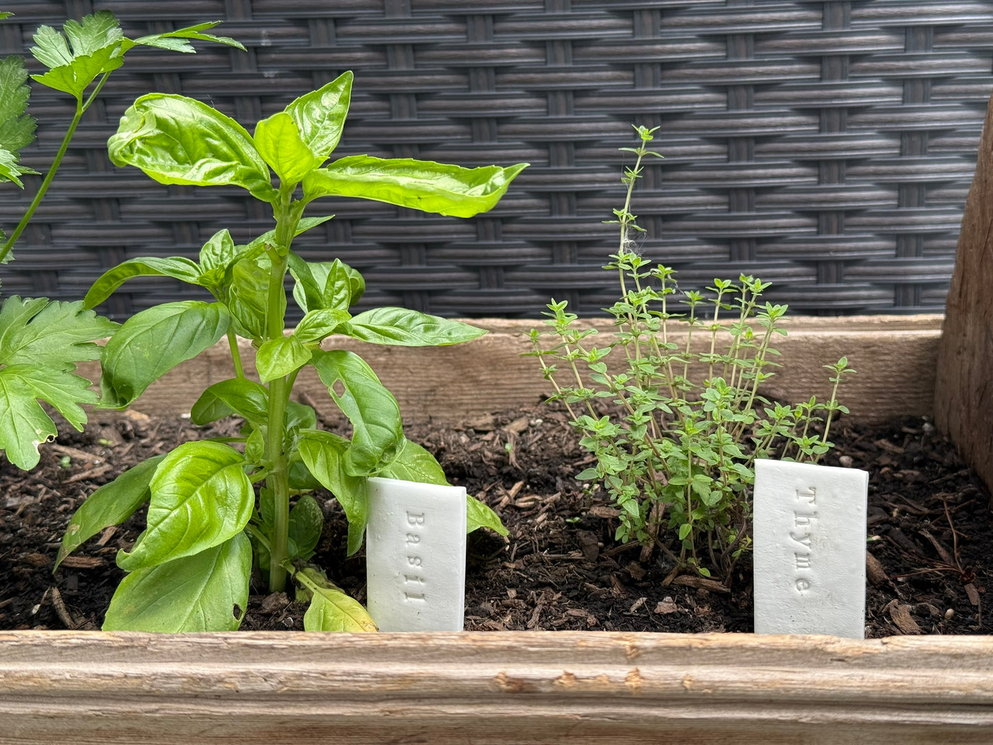 Handmade Clay Herb Garden Stakes