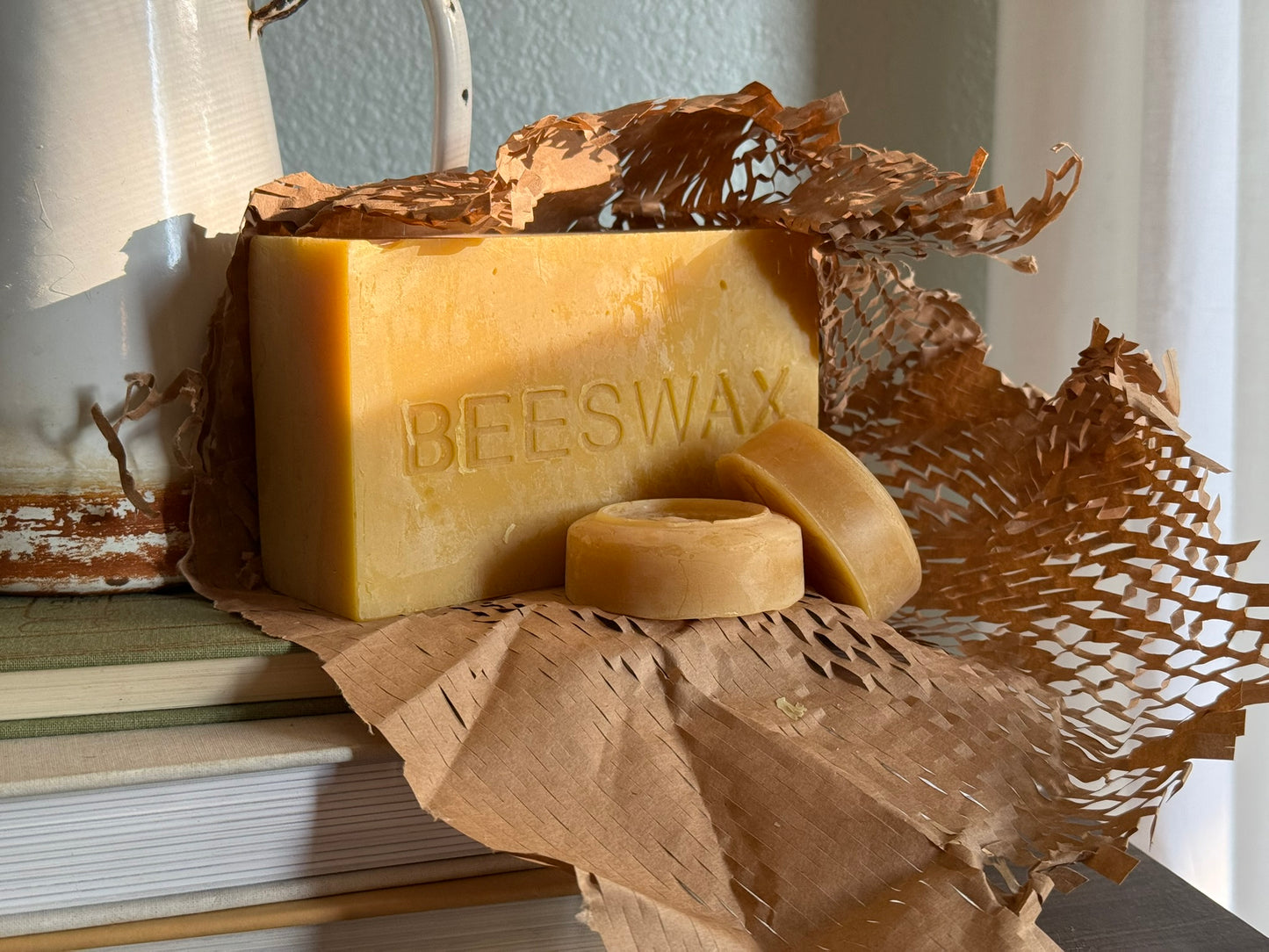 Hand-Poured Beeswax Candles — Set of Two