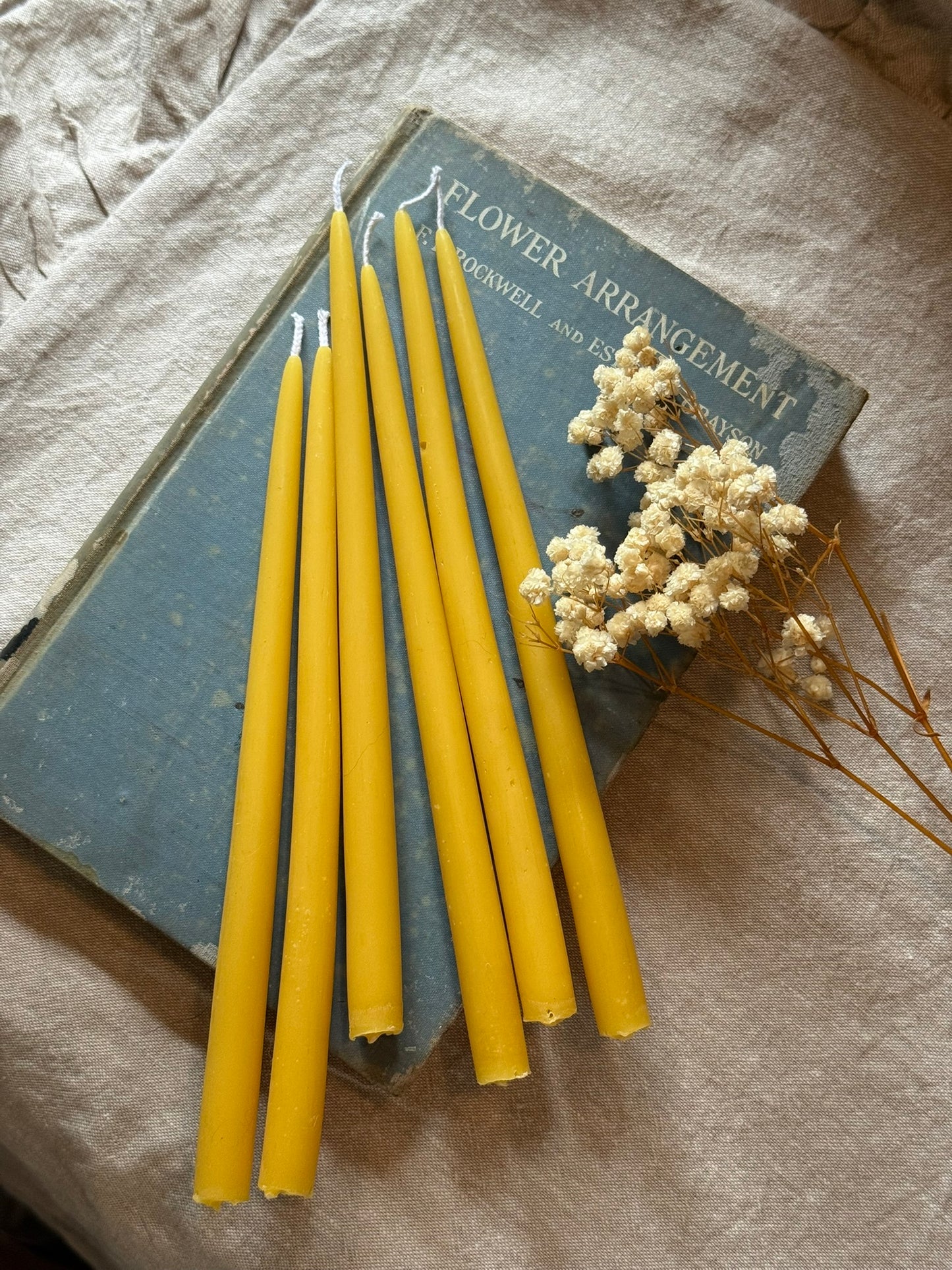 Hand-Poured Beeswax Candles — Set of Two