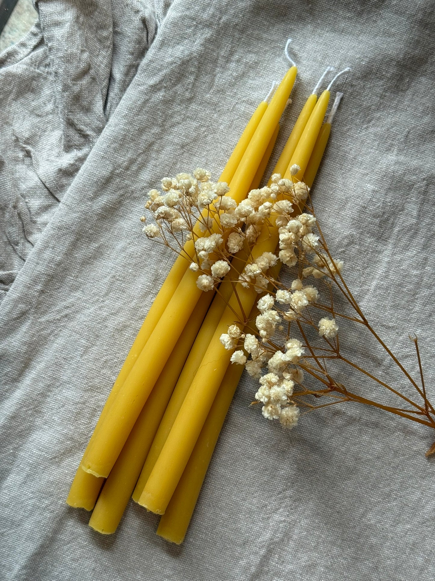 Hand-Poured Beeswax Candles — Set of Two