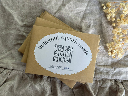 Organic Hand-Harvested Butternut Squash Seeds