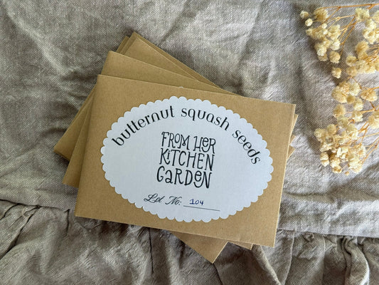 Organic Hand-Harvested Butternut Squash Seeds