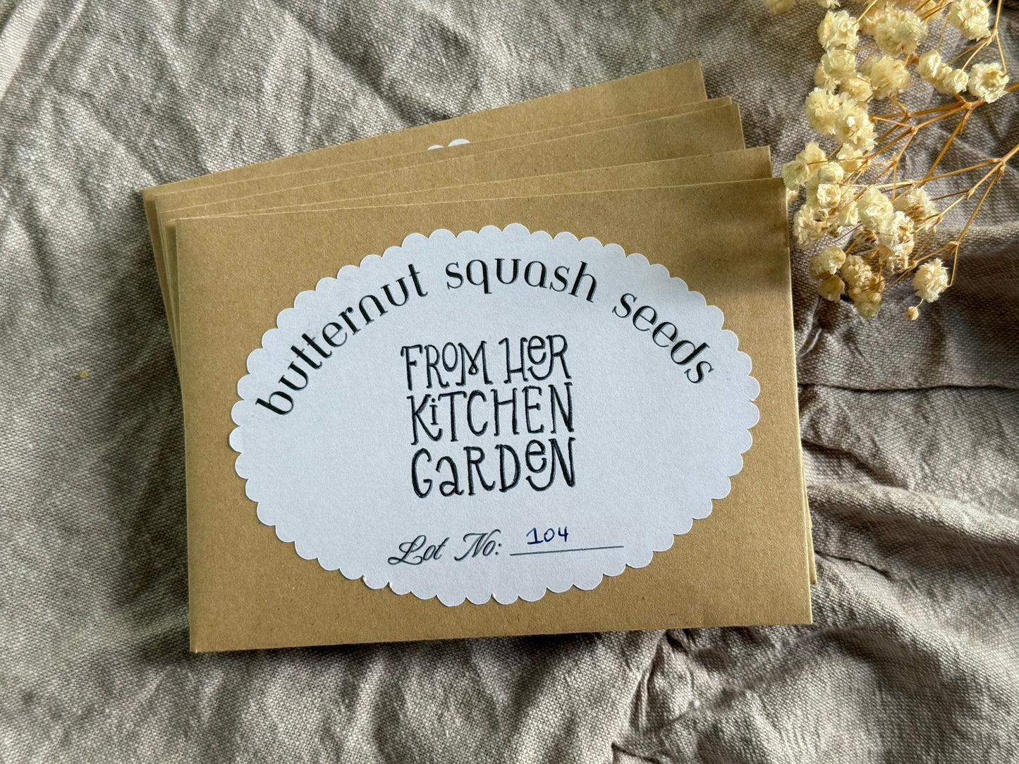 Organic Hand-Harvested Butternut Squash Seeds