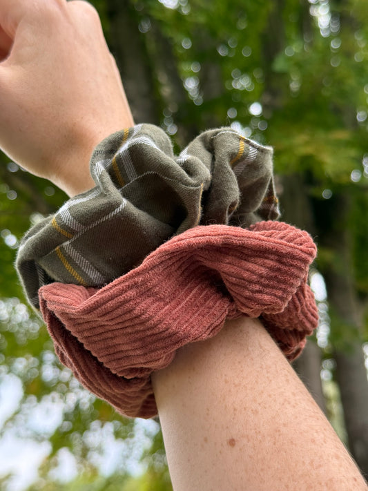 Upcycled Fall Scrunchies