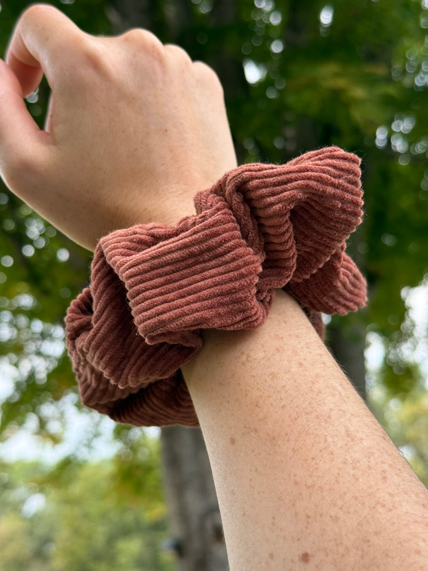 Upcycled Fall Scrunchies