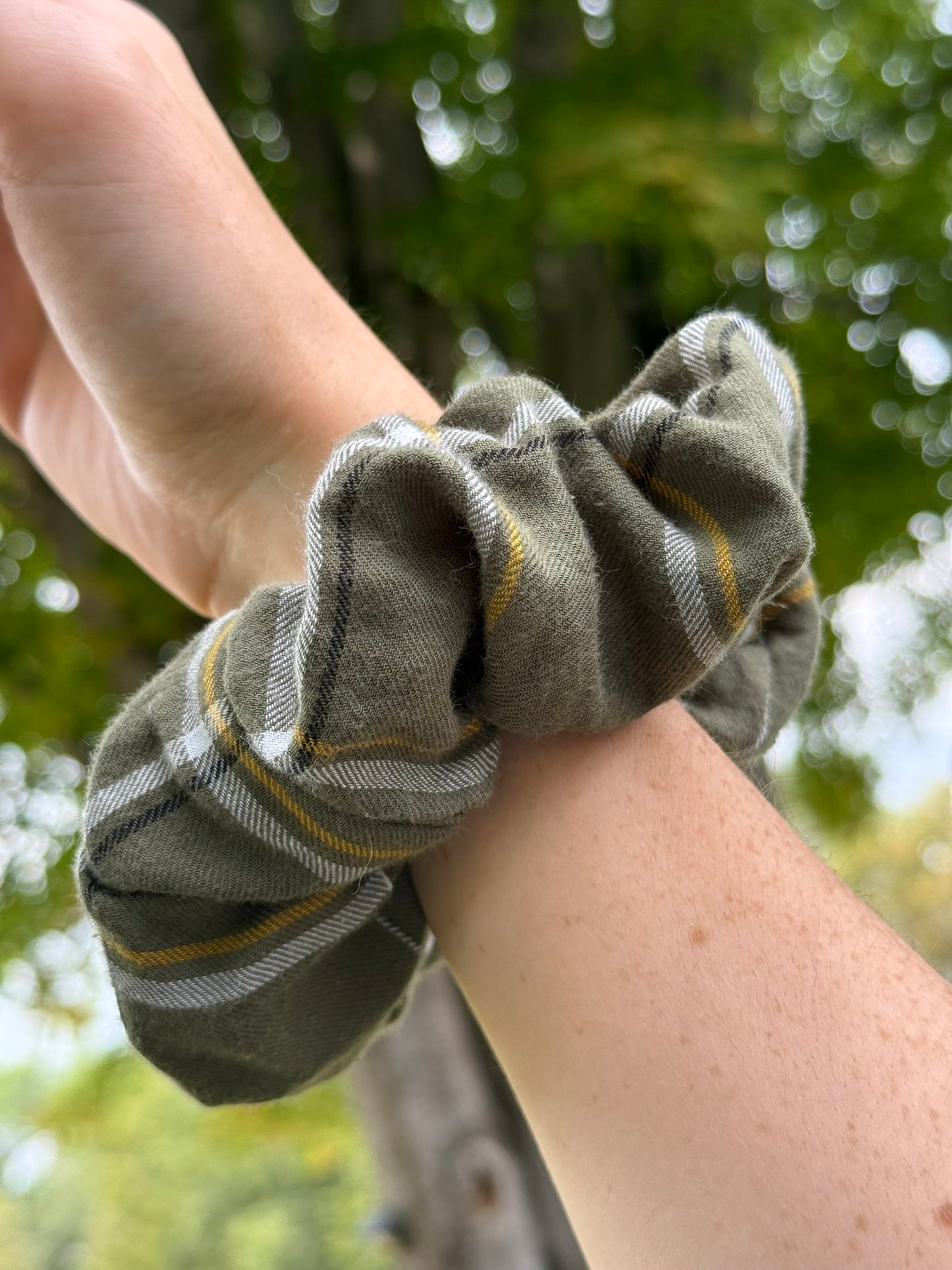 Upcycled Fall Scrunchies